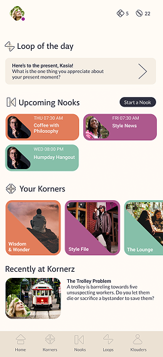Kornerz App Interface